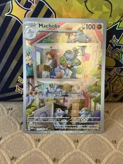 Machoke 177/165 - 2023 Scarlet & Violet 151 Illustration Rare Pokemon Card (NM) - Image 1