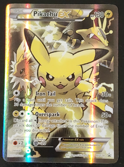 Pokemon Pikachu EX Full Art Holo Promo XY124 Black Star XY Trading Card NM - Image 1