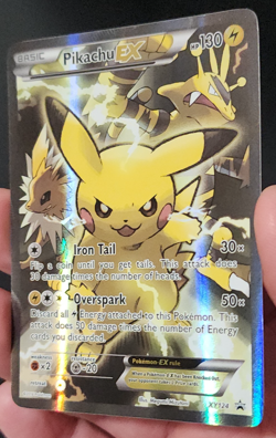 Pokemon Pikachu EX Full Art Holo Promo XY124 Black Star XY Trading Card NM - Image 4