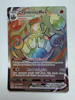 Pokemon Chandelure VMAX 265/264 Secret Rare Fusion Strike Holo 320 HP NM - Image 1