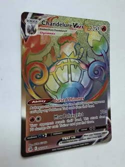 Pokemon Chandelure VMAX 265/264 Secret Rare Fusion Strike Holo 320 HP NM - Image 3