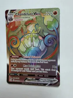 Pokemon Chandelure VMAX 265/264 Secret Rare Fusion Strike Holo 320 HP NM - Image 5