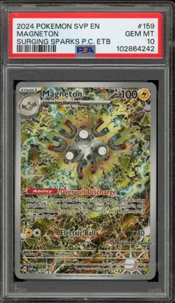 Pokemon Center Stamp Promo Magneton Surging Sparks ETB SVP EN 159 PSA 10 - Image 1
