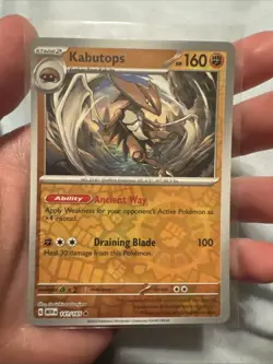 POKEMON KABUTOPS #141/165 RARE REVERSE HOLO NM CARD SCARLET & VIOLET 151 CARD - Image 1