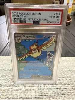 Pokemon Pidgeot EX #225 Special Illustration Obsidian Flames, PSA 10 - Image 1