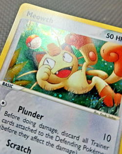 2003 Pokemon blackstar promo #13 Meowth holo LP+ - Image 3