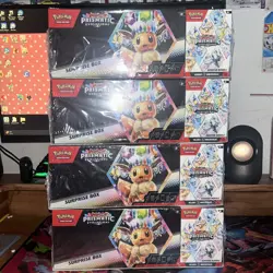 4x Lot - Sam’s Club Pokemon Prismatic Evolutions Surprise Box & Booster Bundle - Image 1