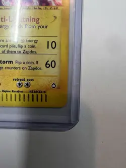 Pokemon TCG Zapdos Aquapolis Holo Rare H32/H32 2002 - Image 5