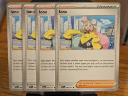 Pokemon TCG Paldean Fates Iono 080/091 x4 Playset - Image 1