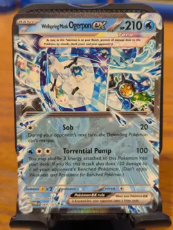 Pokemon TCG Twilight Masquerade Wellspring Mask Ogerpon ex Holo 064/167 - Image 1