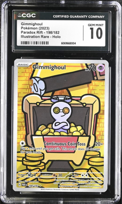 Gimmighoul 198/182 Pokemon Paradox Rift 2023 Illustration Rare Holo CGC 10 - Image 1