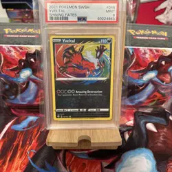2021 POKEMON SWORD & SHIELD SHINING FATES #046 YVELTAL PSA 9 - Image 1
