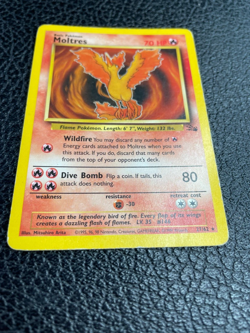 Pokemon TCG Moltres Fossil 27 Regular Unlimited Rare LP (1) Vintage 27/62 - Image 5