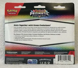 Pokemon TCG: Prismatic Evolutions 3-Pack Blister Tech Sticker Collection Leafeon - Image 2