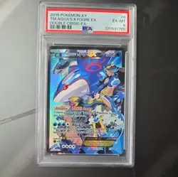 2015 POKEMON XY TEAM AQUAS KYOGRE EX DOUBLE CRISIS PSA 6 - Image 1