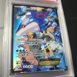 2015 POKEMON XY TEAM AQUAS KYOGRE EX DOUBLE CRISIS PSA 6 - Image 3