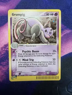 Grumpig 6/97 EX Dragon Reverse Holo Rare 2003 Vintage Pokemon TCG Card - LP - Image 1