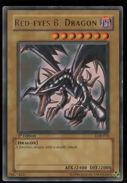 Red-Eyes B. Dragon LOB-070 Ultra Rare 1st Edition GLOSSY Yu-Gi-Oh - Image 1