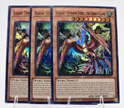 3x Radiant Typhoon Fonix, the Great Flame DOOD-EN017(Ultra Rare) 1st Ed Yu-Gi-Oh - Image 1