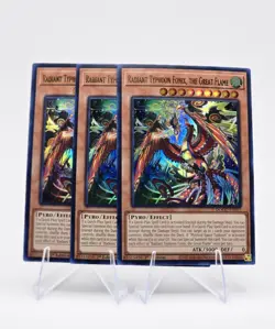 3x Radiant Typhoon Fonix, the Great Flame DOOD-EN017(Ultra Rare) 1st Ed Yu-Gi-Oh - Image 2