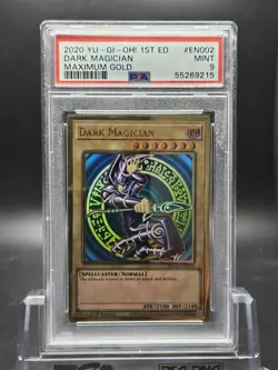 Dark Magician 2020 Yugioh 1st Edition MAGO-EN002 Maximum Gold PSA 9 Mint - Image 1