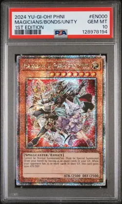 Magicians Of Bonds And Unity PHNI-EN000 1st Edition QCR Yugioh PSA 10 *194 - Image 1