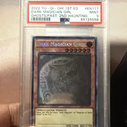 2022 Yu-Gi-Oh! GFP2 1st Edition Ghost Dark Magician Girl #GFP2-EN177 PSA 9 MINT - Image 1
