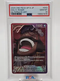2025 One Piece JP OP13 Gol D. Roger Leader Alternate Art PSA 10 - Image 1