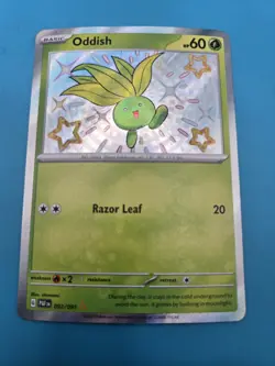 Pokemon TCG Oddish Baby Shiny Paldean Fates Scarlet & Violet Card 092/091 NM - Image 1
