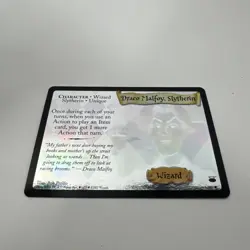 Draco Malfoy Slytherin Harry Potter Trading Card Holo - Image 1