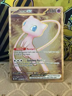 Pokemon TCG Scarlet & Violet 151 Mew EX Metal Gold 205/165 Promo Card NM (a) - Image 1