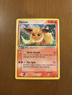 Pokemon Flareon POP Series 3 Card 2/17 2006 70 HP Stage 1 TCG - Image 1