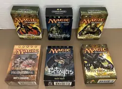 Magic The Gathering Playing Card 6 Deck Box Lot New Open Box - Image 1