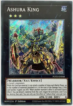POTE-EN048 Ashura King - Secret Rare 1st Edition Near Mint YuGiOh Card - Image 1