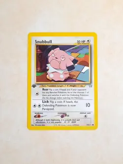 Snubbull 74/111 -1st Edition- Neo Genesis Pokemon Card. - Image 1