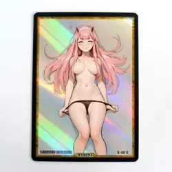 ZERO TWO Waifu Anime Card LIMITED 1/1 Custom TCG Holo Goddess Story ACG T14093 - Image 1