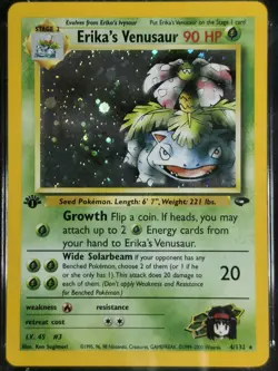 CGC 10 Erika's Venusaur Gym Challenge 1st Edition 4/132 Holo Pokemon Card - Image 3