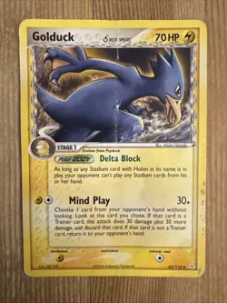 Golduck (Delta Species) 43/110 Holon Phantoms Regular Pokemon Card TCG DAMAGED - Image 1