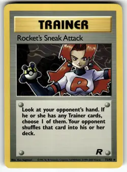 Rocket's Sneak Attack (72) 72/82 Team Rocket LP Pokemon Card TCG - Image 1