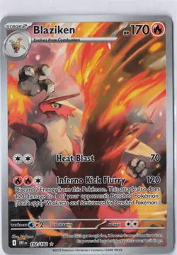 Pokemon Blaziken 192/182 Illustration Rare Destined Rivals TCG Card - Image 1