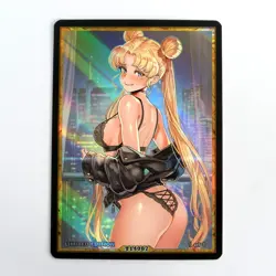 TSUKINO USAGI Waifu Anime Card LIMITED 1/1 Custom TCG Holo T14087 - Image 1