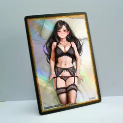 TIFA LOCKHART Waifu Anime Card LIMITED 1/1 Custom TCG Holo T14086 - Image 2