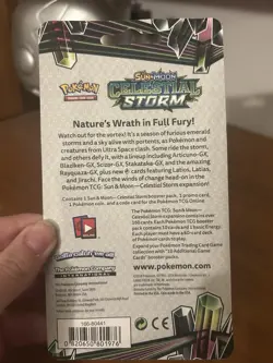 Pokemon Sun & Moon Celestial Storm Booster Pack Tapu Fini Promo Card & Coin - Image 3