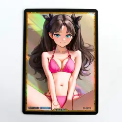 RIN TOHSAKA Waifu Anime Card LIMITED 1/1 Custom TCG Holo T14079 - Image 1