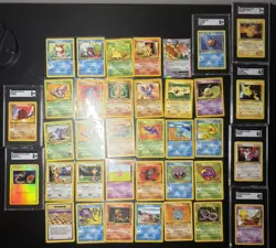 36 Pokemon Card Lot 1st Edition VINTAGE WOTC Team Rocket Jungle Holo Mix Slabs - Image 1