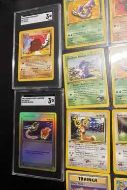 36 Pokemon Card Lot 1st Edition VINTAGE WOTC Team Rocket Jungle Holo Mix Slabs - Image 3