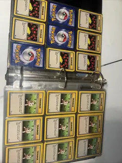 Pokemon Binder VINTAGE trainers All LP To NM Comes With Binder & Over 400 Cards - Image 5