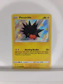 Shining Fates Pokemon Card, Pincurchin SV043/SV122 Holo Rare - Image 1