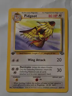 Pidgeot First Edition 1999 Jungle Pokemon Non-Holo Rare Card #24/64 - Image 1