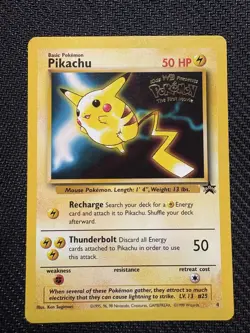 Pokemon TCG Pikachu The First Movie Black Star Promo 4 LP Excellent WOTC Card - Image 1